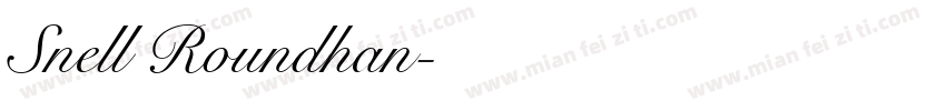 Snell Roundhan字体转换